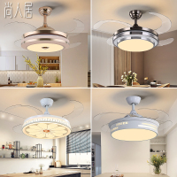 变频隐形风扇灯现代简约客厅吊扇灯大气书房餐厅电风扇灯网红灯饰