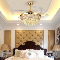 客厅 吊扇大风力 隐形家用吊扇灯卧室餐厅风扇灯一体带灯电扇吊灯 隐形风扇灯42寸三色变光送遥控