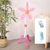孟铭电风扇落地扇家用静音伸缩小型立式台式学生宿舍办公室无网罩 红三脚+3米遥控线