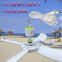直销节能1200mm大号恒速家用吊扇客餐厅大风力塑料轻型摇控电风扇 新780+5米延长线