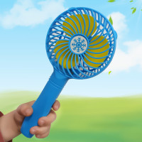 充电usb便携式静音hellokitty哆啦a梦风扇办公室电脑桌学生充电扇 宝蓝色手持小风扇