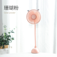 f3夹子夹式usb接口小型风扇夹扇床上床头挂学生宿舍寝室可爱充电款电扇婴儿车超静音便携式电池大风力 珊瑚粉