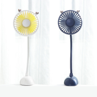 f3夹子夹式usb接口小型风扇夹扇床上床头挂学生宿舍寝室可爱充电款电扇婴儿车超静音便携式电池大风力 冰川白+藏青色