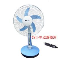 多功能台扇12v16寸电瓶电动车二轮三轮摩托车电风扇品字插头电扇 16寸12V风扇+点烟器