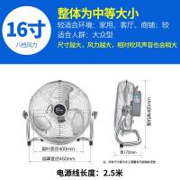 皓彩电风扇大风力家用电扇台式地扇趴地扇大功率工业风扇强力静音 月光银16寸八档建议家/铺/厅