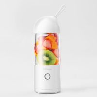 便携式榨汁机家用水果小型充电迷你炸果汁机电动学生榨汁杯 象牙白【280ml塑料杯体】