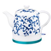 陶瓷电水壶电热水壶烧水壶防干烧自动断电304食品级水壶中秋礼品 淡雅兰花机械版