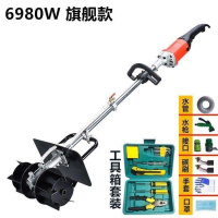 水泥砂浆搅拌机新款多功能混凝土沙灰饲料手持式小型电动工业神器 6980W旗舰款送工具礼包