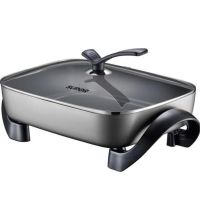 多功能电热锅韩式电火锅家用电火锅不粘锅电煎锅烤锅4-10人 7.5L韩式火锅/黑色