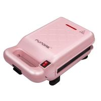 三明治机小型早餐机神器 家用多功能热压双面迷你吐司机面包机 粉红色