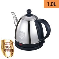 长嘴电热水壶不锈钢家用快速壶泡茶壶煮水壶随手泡烧水壶自动断电 1.0L压盖B款【304】食品级304