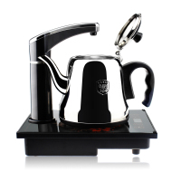 茗茶小镇 dr1350自动上水电热水壶304不锈钢电水壶加水抽水煮茶器 黑色