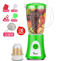 家用多功能榨汁机果蔬水果汁机研磨搅拌绞肉豆浆料理机婴儿辅食机 绿色双杯+过滤网