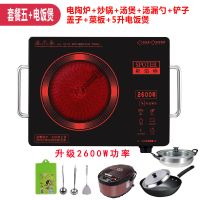 德质 电陶炉家用3000w大功率电磁炉小型光波炉智能茶炉煮茶器 升级2600W电陶炉套餐五+5L饭煲