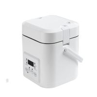 双胆迷你电饭煲1.2升1-2人智能定时全自动电饭锅学生白领 YiYO养生玻璃双胆白色