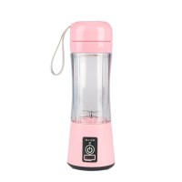 欧诗达便携式随身榨汁机家用水果小型迷你型电动榨汁杯摇摇杯充电 粉色经典款（无液晶显示）