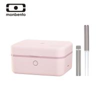 法国x电热饭盒可插电加热餐盒上班族保温便当盒 粉色蒸汽加热饭盒+便携筷