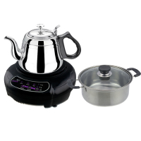 /h1迷你电磁炉小型电茶炉1000w两档调控学生宿舍火锅炉 H1+罗马壶+奶锅