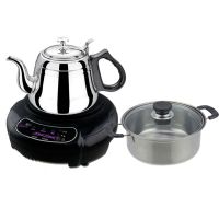 圆形电磁炉迷你学生宿舍小功率电磁炉小型家用单人火锅炉泡茶茶炉 H1+罗马壶+奶锅