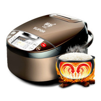 电饭煲电饭锅3升/4升/5升智能家用迷你大容量4-5-8人 褐色4L（球釜内胆）