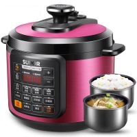 /电压力锅 5l 双胆智能家用多功能高压锅一键排压 红色压力锅