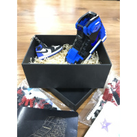 积木篮球鞋芝加哥黑脚趾篮兼容乐高微钻石小颗粒积木男友 18076-6升级版