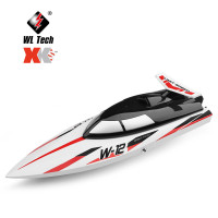 伟力WL912-A高速遥控船模型无线高速2.4G防翻遥控快艇电动玩具时速35km/h 红白色 双电