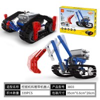 万格电动机械小颗粒拼装积木教具玩具工程电机套装马达电路实验 挖掘机与坦克-动力机械(339pcs)3803