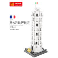 万格世界建筑楽高模型小颗粒拼装积木天坛泰姬陵 意大利比萨斜塔(1334Pcs)5214