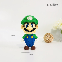 兼容乐高小颗粒女孩拼图马里奥儿童拼装玩具兼容乐高积木成年人高难度 9004绿玛丽