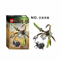 生化战士全新系列英雄儿童拼装机器人兼容乐高积木玩具 咖啡色巨岩灵兽