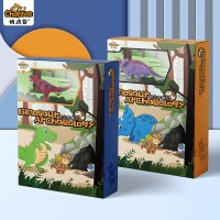 恐龙化石考古科学实验科技制作创客DIY石膏挖掘模型玩具 [霸王龙+三角龙]+考古化石套装