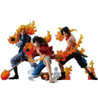 寿屋 火之三兄弟萨博路飞 手办 艾斯组立模型摆件 炎之三兄弟