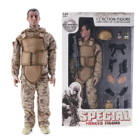 兵人模型警察士兵军事模玩人偶1/6特种兵部队手套装12寸男孩玩具模型 A-海豹突击队