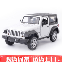 奔驰车模合金玩具车越野车1/32仿真小汽车亮灯响声回力儿童男孩玩具3-6 吉普卢比肯-白色