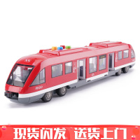 大巴士儿童玩具车惯性双节公交车开大巴电车公共汽车模型声光故事男孩玩具车 城市地铁-红色