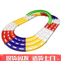 四驱车跑道赛车轨道专用配件四驱兄弟立交赛道拼装儿童男孩成人玩具 斜坡三轨弧度赛道