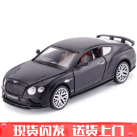 奥迪车模A8警车仿真合金汽车模型跑车儿童男孩玩具车模 宾利GTISR-黑色