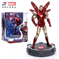 中动漫威复仇者联盟4钢铁侠MK85手办玩具小辣椒人偶模型复联终局之战办公桌摆件生日 发光底座款钢铁侠MK85
