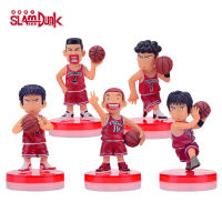 寿屋 手办 樱木花道军团Q版本 经典场景公仔模型 装饰车载摆件 礼盒装 收藏送礼 红色球衣5款公仔套装