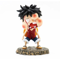 寿屋 海贼王 路飞 索隆 香克斯 乔巴艾斯 小唐 Q版手抱瓶 玩具公仔汽车摆件 路飞挨揍