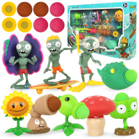 植物大战僵尸玩具2儿童咬手整蛊整人食人花鳄鱼声光电动软胶公仔玩偶男孩盒装 5只软胶植物+1硬胶植物+3硬胶僵尸6-56