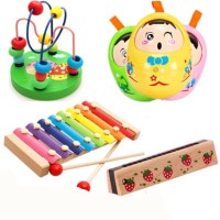 儿童启蒙早教女男孩子宝宝形状配对串珠积木玩具1-2-3-4周岁半