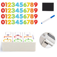 儿童加减算术卡片宝宝3岁4男孩5女孩6小孩子幼儿园早教玩具 数字认知运算卡100根数数棒 官方标配