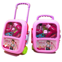 儿童玩具女孩化妆盒仿真过家家梳妆台收纳箱3-6周岁公主生日 HW-6604美丽女孩