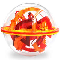 买奇酷玩具轨道走珠智力球洛克王国3D立体魔幻球儿童玩具螺丝钉飞碟 158关-难度2星半火系迷宫球