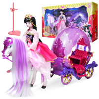 叶罗丽 娃娃女孩玩具梦幻屋拉杆箱双层别墅夜萝莉儿童洋娃娃精灵梦幻套装 叶罗丽梦幻马车礼盒装[含29厘米小娃]