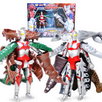 奥特曼咸蛋超人玩具模型 变形怪兽多关节可动奥特曼蛋变身器变形战舰飞行战机 变形奥特曼2款-超人艾斯+超人佐菲