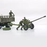 原厂 1:24 中国56式战防炮 模型 火炮军事模型 带兵人模型摆件 收藏 解放 炮+兵人