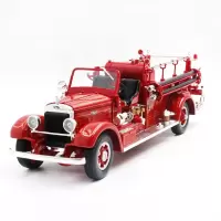 路鹰 1:24 1935年 mack type 75BX 马克消防车模型老爷车生日